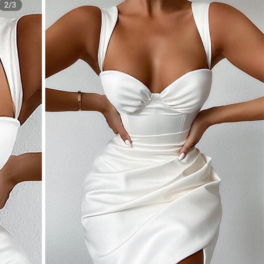 Chic me satin dress sz medium nwot